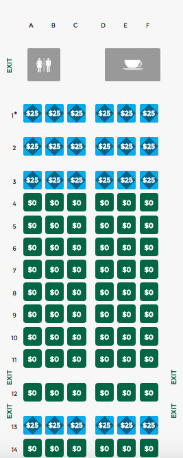 Frontier Seating Chart